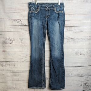 Ariat Ruby Denim Jeans Bootcut Womens Size 30L 32x33 Dark Wash Low Rise Western